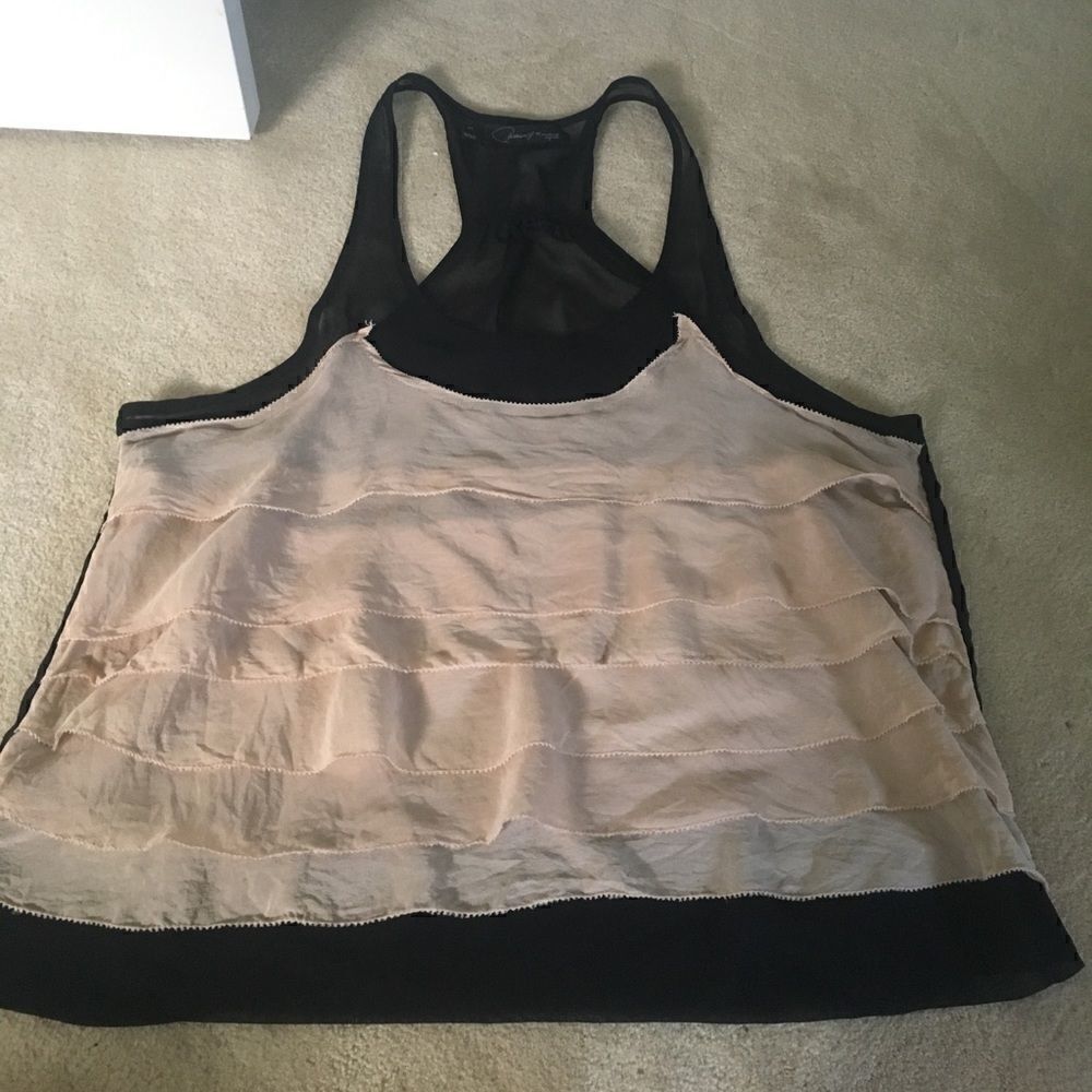 Patterson J Kincaid Sheer Black Racerback Tank M